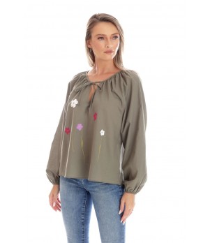 Bluza Dama, Eranthe, Boho, stil IE cu Pictura Realizata Manual V357