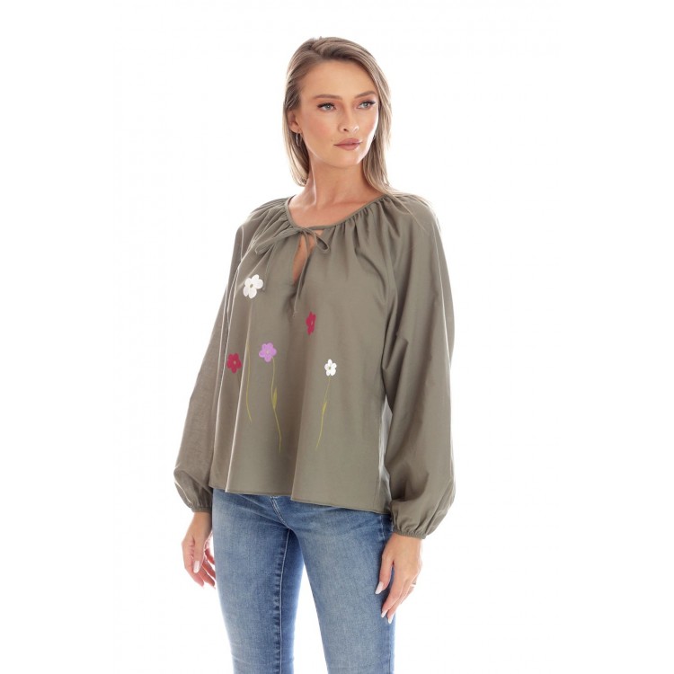 Bluza Dama, Eranthe, Boho, stil IE cu Pictura Realizata Manual V357