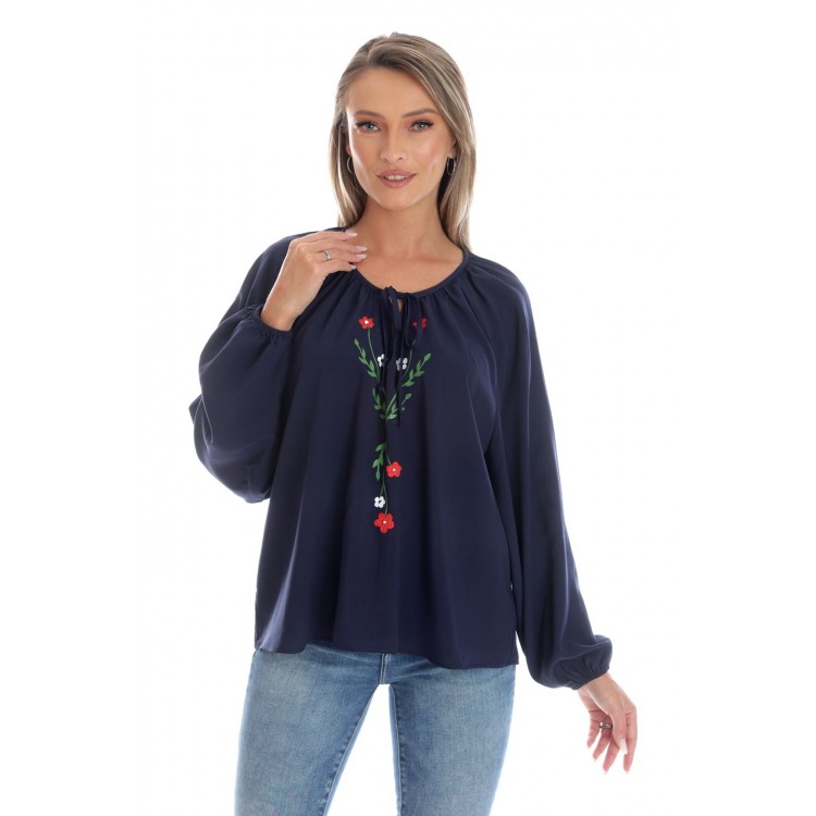 Bluza Dama, Eranthe, Boho, stil IE cu Pictura Realizata Manual V358