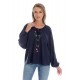 Bluza Dama, Eranthe, Boho, stil IE cu Pictura Realizata Manual V358