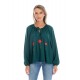 Bluza Dama, Eranthe, Boho, stil IE cu Pictura Realizata Manual V359