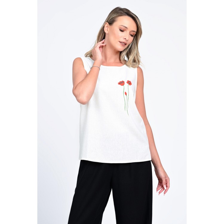 Bluza Dama, Eranthe, Garden Flowers V339, cu Pictura Realizata Manual