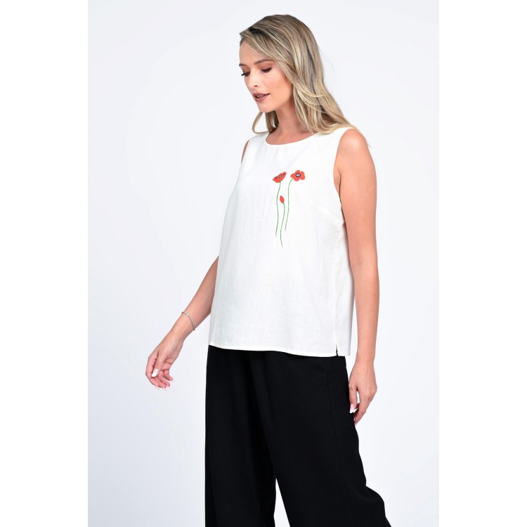 Bluza Dama, Eranthe, Garden Flowers V339, cu Pictura Realizata Manual