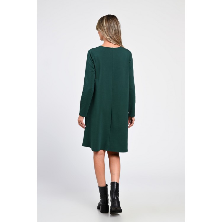 Rochie Dama, Eranthe, A-Line, cu Buzunare Laterale si Pictura Realizata Manual V363