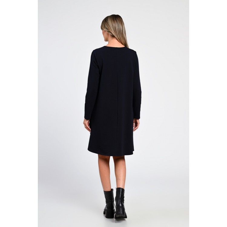 Rochie Dama, Eranthe, A-Line, cu Buzunare Laterale si Pictura Realizata Manual V364