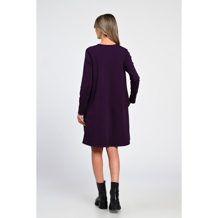 Rochie Dama, Eranthe, A-Line, cu Buzunare Laterale si Pictura Realizata Manual V365