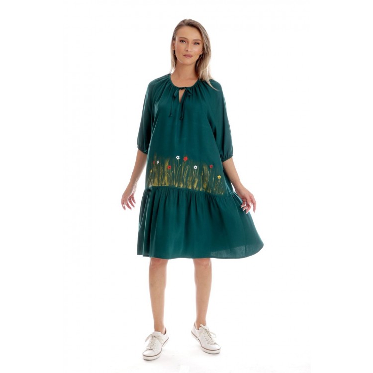 Rochie Dama, Eranthe, Boho Style V351, cu Pictura Realizata Manual