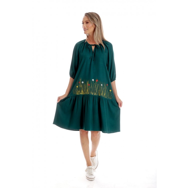 Rochie Dama, Eranthe, Boho Style V351, cu Pictura Realizata Manual