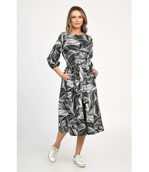 Rochie Dama, Eranthe, Leafy Black V312