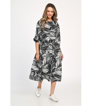 Rochie Dama, Eranthe, Leafy Black V312