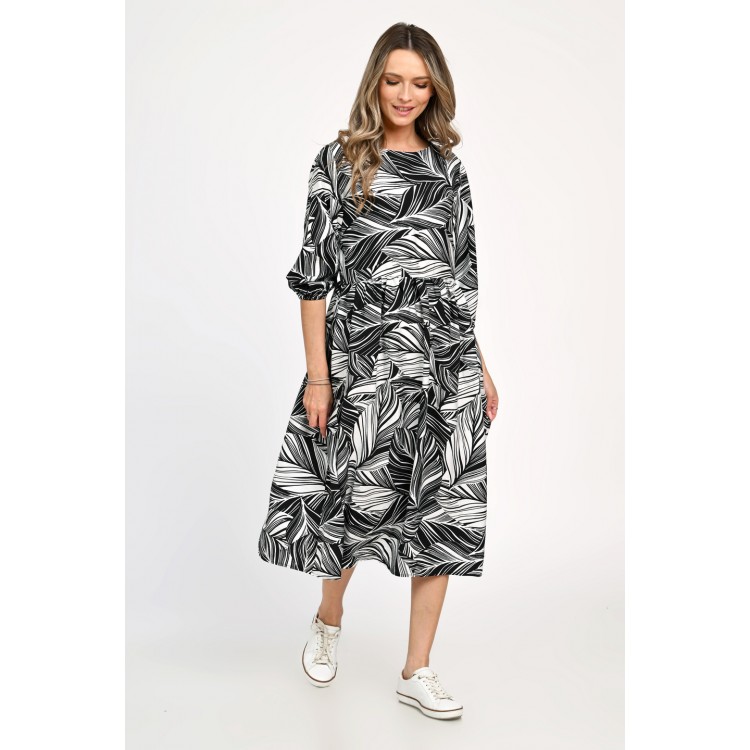 Rochie Dama, Eranthe, Leafy Black V312 Rochie Dama, Eranthe, Leafy Black V312