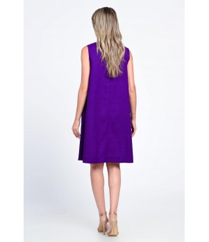 Rochie Dama, Eranthe, V-Neckline V340, cu Pictura Realizata Manual