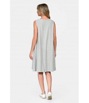 Rochie Dama, Eranthe, V-Neckline V341, cu Pictura Realizata Manual