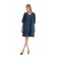 Rochie Dama, Eranthe, V-Neckline V346, cu Pictura Realizata Manual