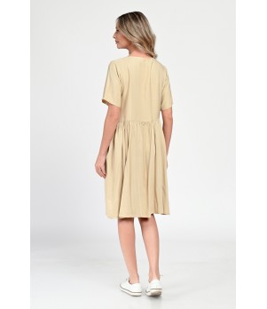 Rochie Medie Dama, Casual, Bej V308