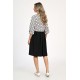 Rochie Medie Dama, Casual, cu Buline alb/negru 309