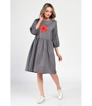 Rochie Medie Dama, Casual, Gri V307