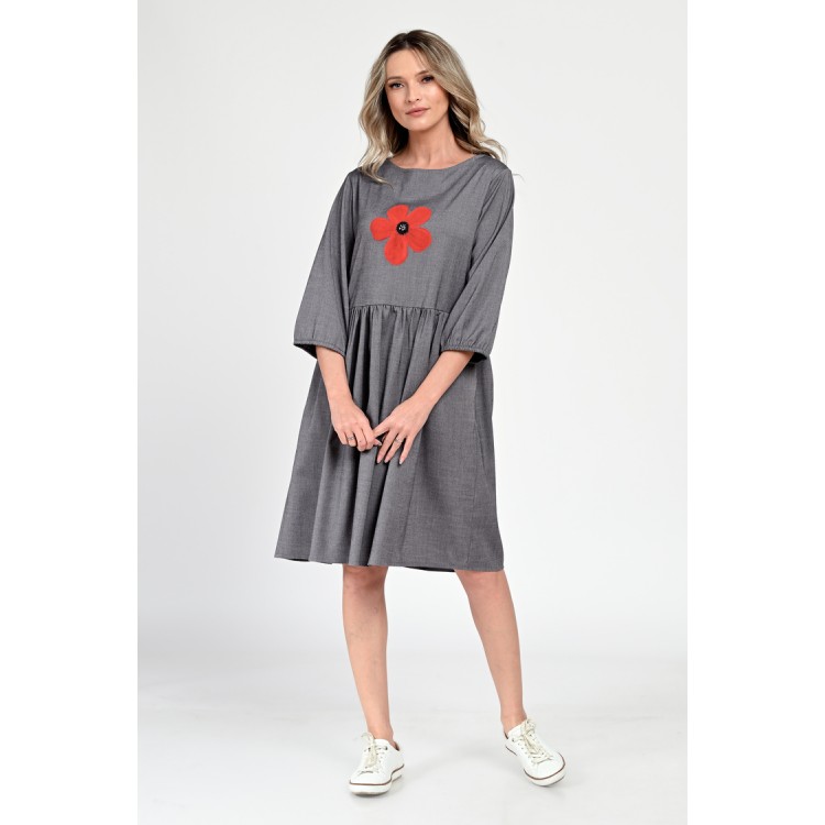 Rochie Medie Dama, Casual, Gri V307