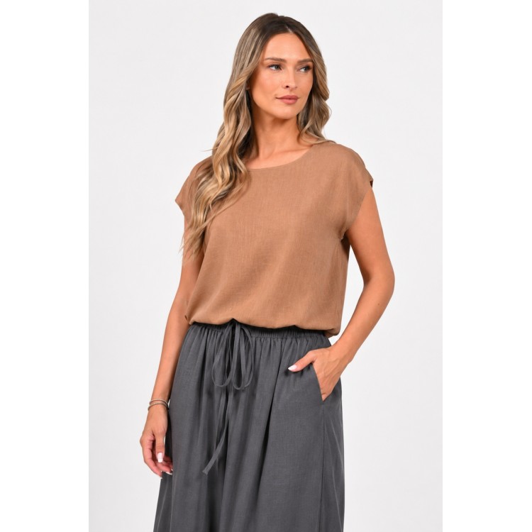 Bluza Dama, Eranthe, Kimono, de in, decolteu rotund, maneca kimono, elastic in talie V411