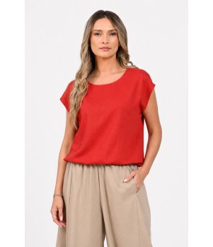 Bluza Dama, Eranthe, Kimono, de in, decolteu rotund, maneca kimono, elastic in talie V412