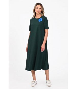 Rochie Dama, Eranthe, A-Line, cu Pictura Realizata Manual V395