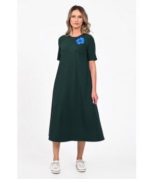 Rochie Dama, Eranthe, A-Line, cu Pictura Realizata Manual V395