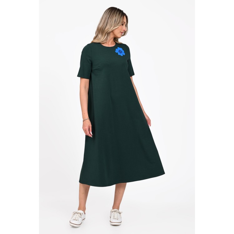 Rochie Dama, Eranthe, A-Line, cu Pictura Realizata Manual V395