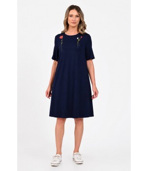 Rochie Dama, Eranthe, A-Line, cu Pictura Realizata Manual V396