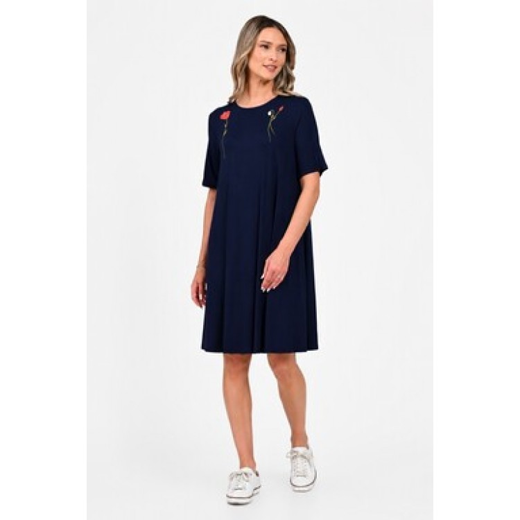 Rochie Dama, Eranthe, A-Line, cu Pictura Realizata Manual V396
