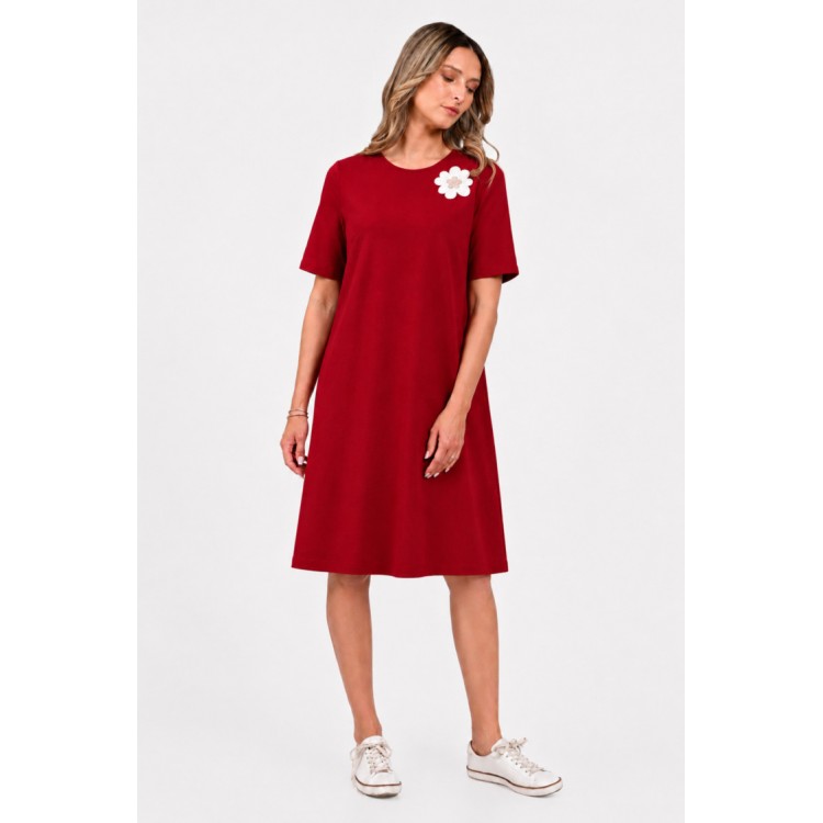 Rochie Dama, Eranthe, A-Line, cu Pictura Realizata Manual V397