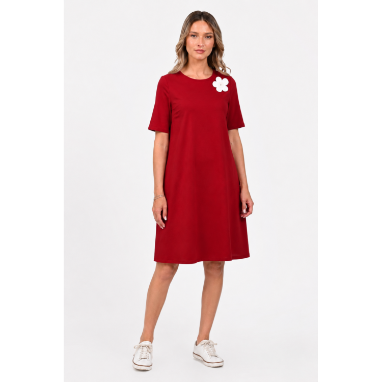 Rochie Dama, Eranthe, A-Line, cu Pictura Realizata Manual V397