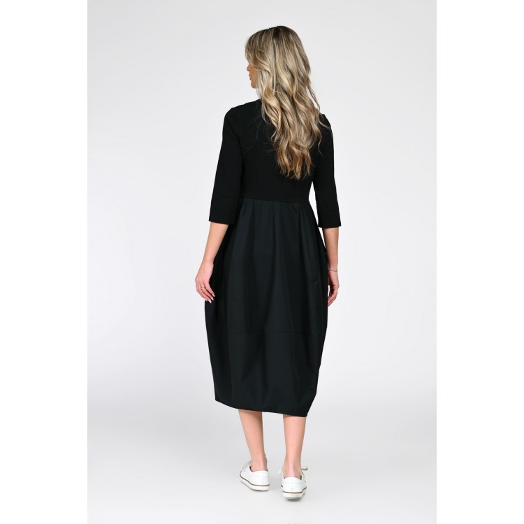 Rochie Dama, Eranthe, Baloon, tip Lalea, cu Pictura Realizata Manual V366