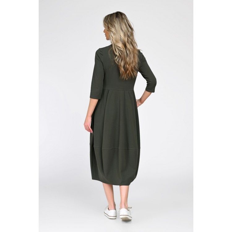 Rochie Dama, Eranthe, Baloon, tip Lalea, cu Pictura Realizata Manual V367