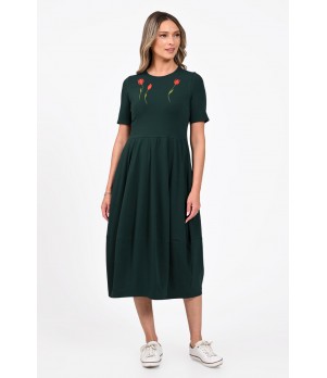 Rochie Dama, Eranthe, Baloon, tip Lalea, cu Pictura Realizata Manual V392