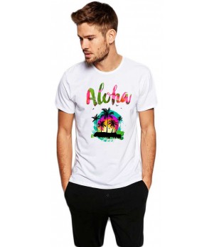 Tricou barbati alb - Exotic