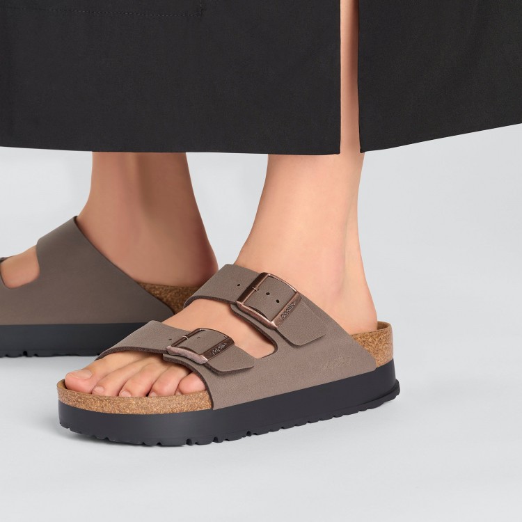 Papuci Dama, Birkenstock, Arizona PAP Flex Platform 1027417 Narrow Fit