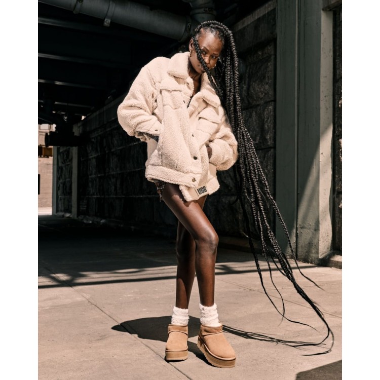 Ghete Dama, UGG, Classic Ultra Mini 1135092-CHE Ghete Dama, UGG, Classic Ultra Mini 1135092-CHE