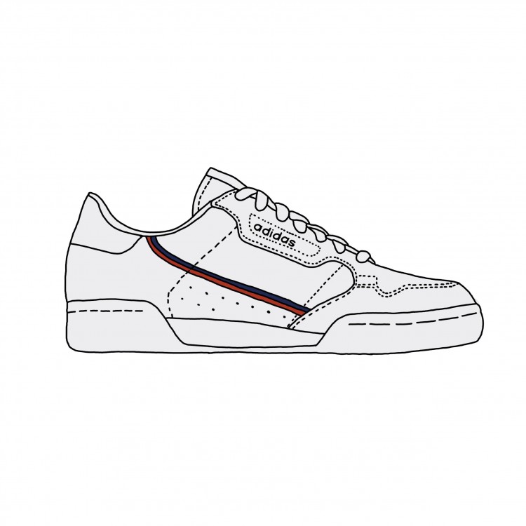 Pantofi Sport Dama, Adidas, Continental 80 J F99787 Pantofi Sport Dama, Adidas, Continental 80 J F99787