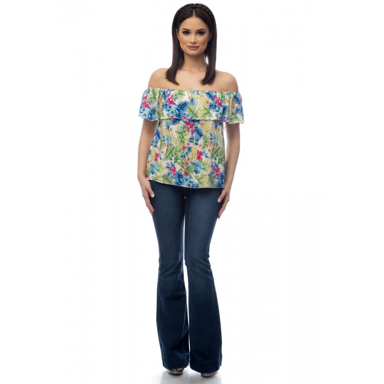 Bluza multicolora dama model floral Bluza multicolora dama model floral