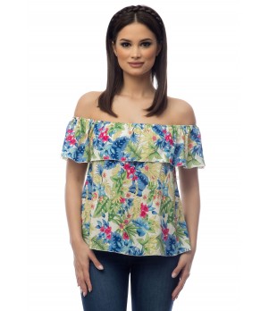 Bluza multicolora dama model floral 