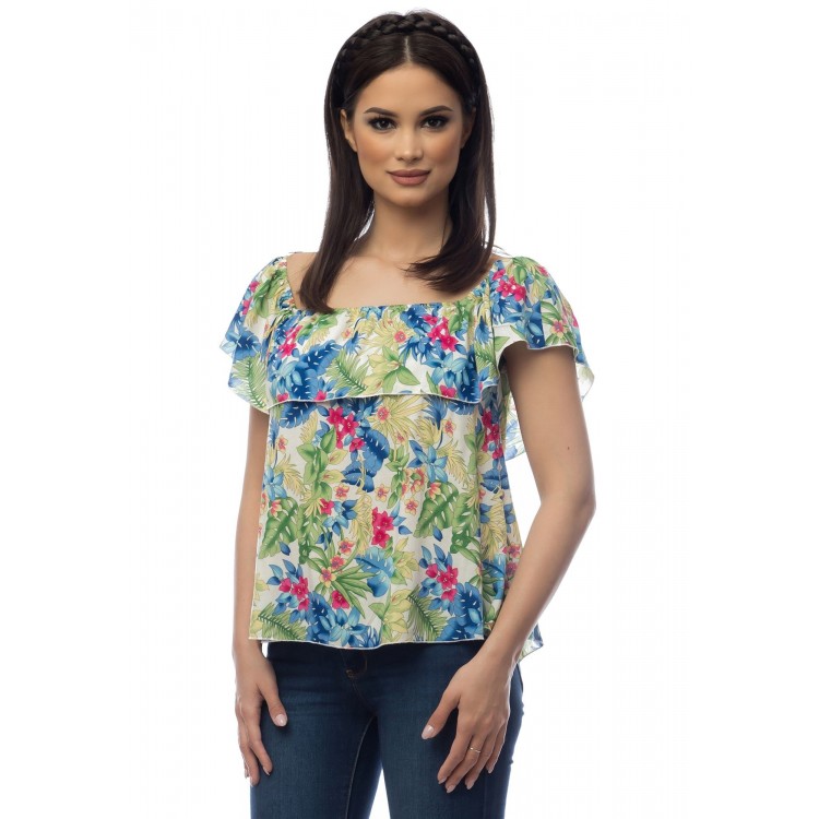 Bluza multicolora dama model floral Bluza multicolora dama model floral