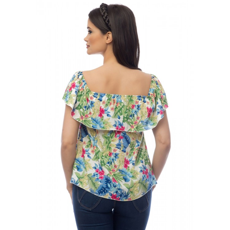 Bluza multicolora dama model floral Bluza multicolora dama model floral