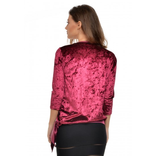Bluza Dama catifea & funda satin Bordo Bluza Dama catifea & funda satin Bordo