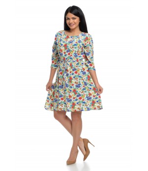 Rochie Dama cu Imprimeu Floral Multicolor