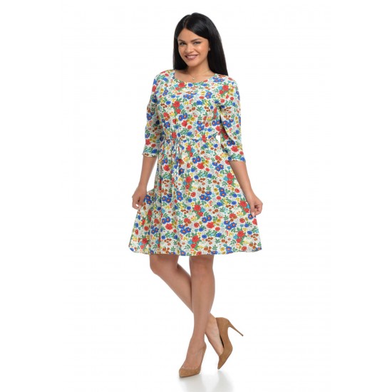 Rochie Dama cu Imprimeu Floral Multicolor Rochie Dama cu Imprimeu Floral Multicolor