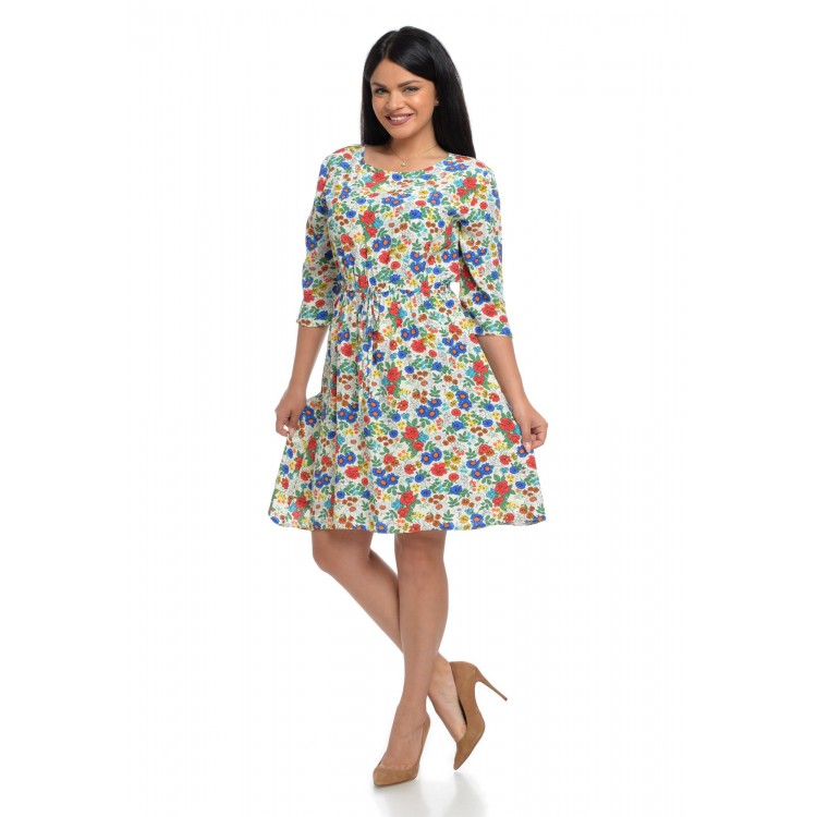 Rochie Dama cu Imprimeu Floral Multicolor Rochie Dama cu Imprimeu Floral Multicolor