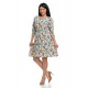 Rochie Dama cu Imprimeu Floral Multicolor Rochie Dama cu Imprimeu Floral Multicolor