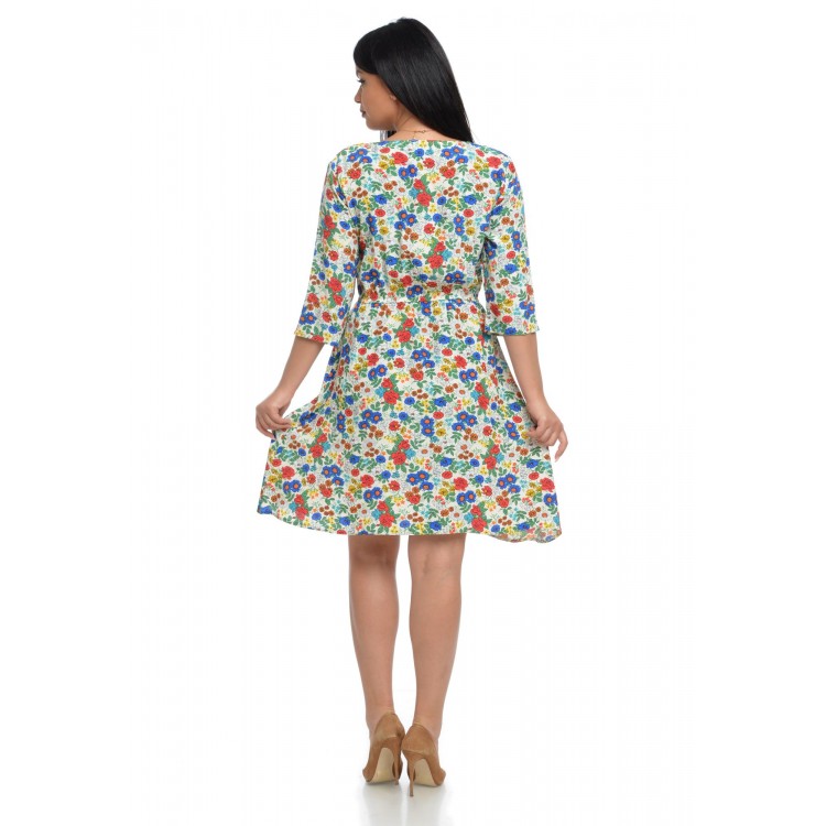 Rochie Dama cu Imprimeu Floral Multicolor