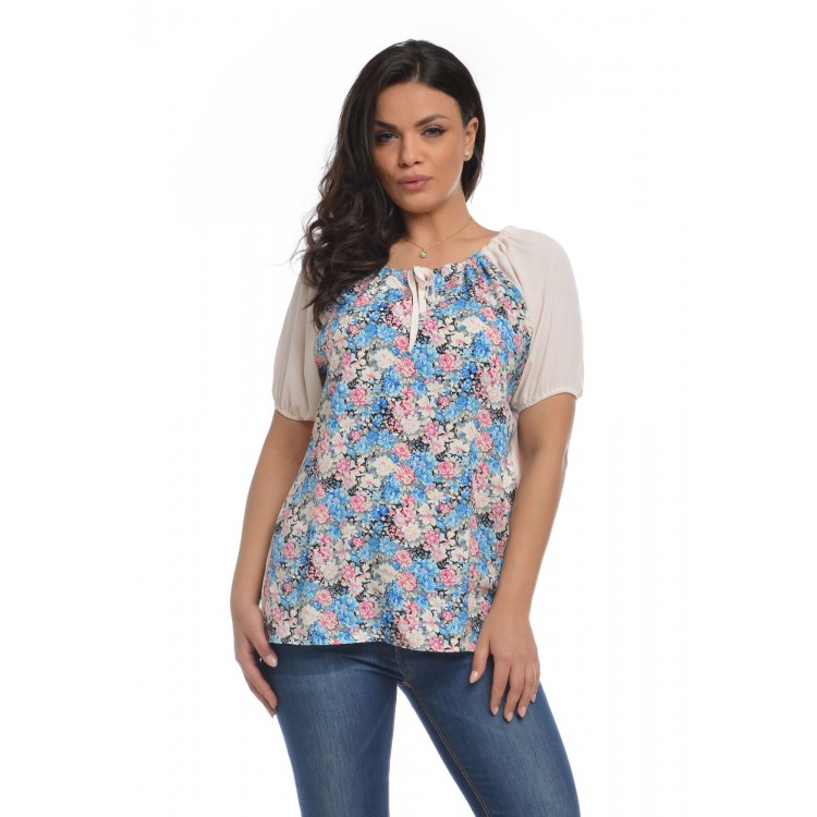 Bluza Dama Alba cu maneca scurta Bluza Dama Alba cu maneca scurta