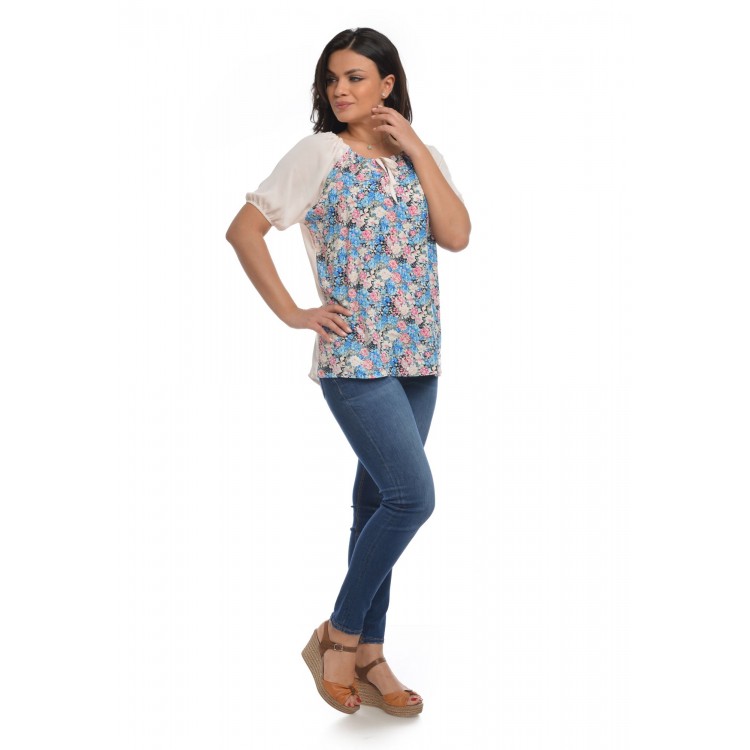 Bluza Dama Alba cu maneca scurta Bluza Dama Alba cu maneca scurta